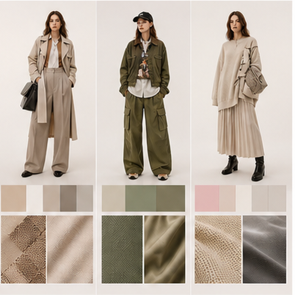 AI 服装灵感方案板模板效果图